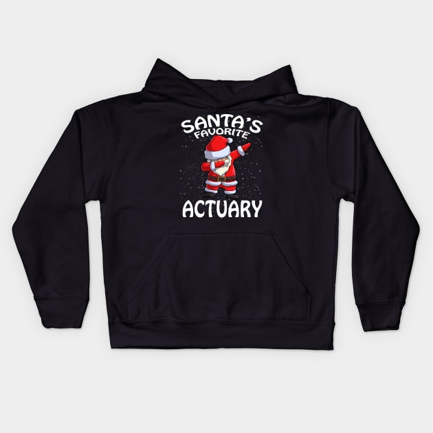 Santas Favorite Actuary Christmas Kids Hoodie by intelus